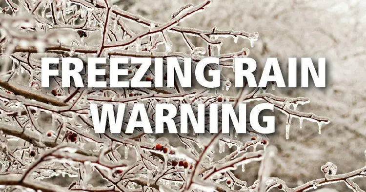 Freezing rain warning