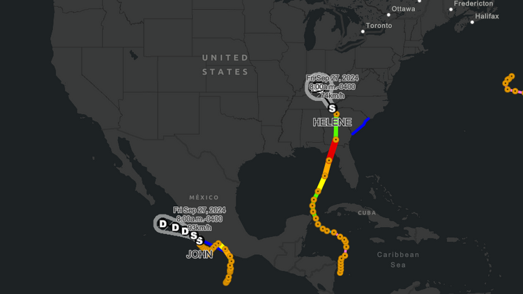 Hurricane Helene tracker