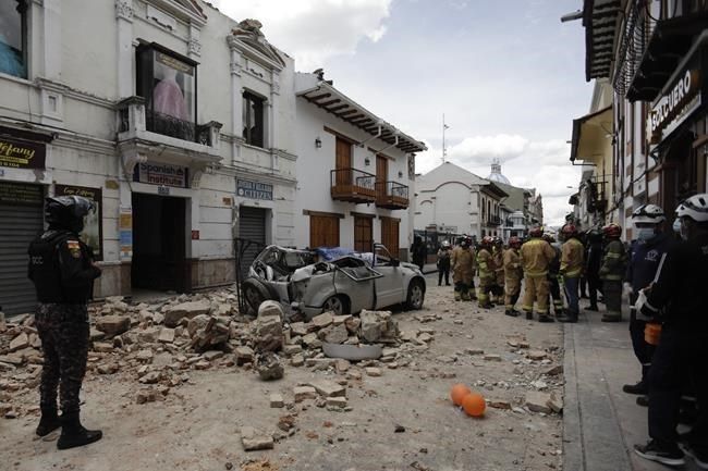 Ecuador earthquake kills at least 12, causes wide damage
